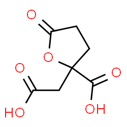 ChemSpider 2D Image | 2-(Carboxymethyl)-5-oxotetrahydro-2-furancarboxylic acid | C7H8O6