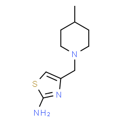 ChemSpider 2D Image | 4-[(4-Methyl-1-piperidinyl)methyl]-1,3-thiazol-2-amine | C10H17N3S