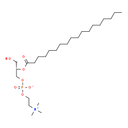 ChemSpider 2D Image | (2S)-3-Hydroxy-2-(stearoyloxy)propyl 2-(trimethylammonio)ethyl phosphate | C26H54NO7P