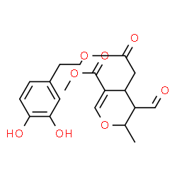 ChemSpider 2D Image | Methyl 4-{2-[2-(3,4-dihydroxyphenyl)ethoxy]-2-oxoethyl}-3-formyl-2-methyl-3,4-dihydro-2H-pyran-5-carboxylate | C19H22O8
