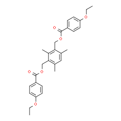ChemSpider 2D Image | (2,4,6-Trimethyl-1,3-phenylene)bis(methylene) bis(4-ethoxybenzoate) | C29H32O6