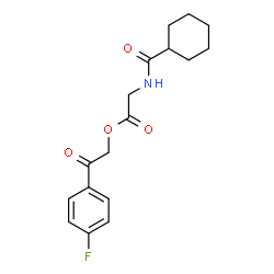 ChemSpider 2D Image | 2-(4-Fluorophenyl)-2-oxoethyl N-(cyclohexylcarbonyl)glycinate | C17H20FNO4