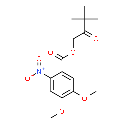 ChemSpider 2D Image | 3,3-Dimethyl-2-oxobutyl 4,5-dimethoxy-2-nitrobenzoate | C15H19NO7