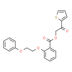ChemSpider 2D Image | 2-Oxo-2-(2-thienyl)ethyl 2-(2-phenoxyethoxy)benzoate | C21H18O5S