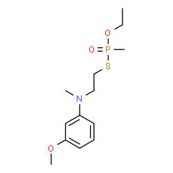 ChemSpider 2D Image | O-Ethyl S-{2-[(3-methoxyphenyl)(methyl)amino]ethyl} methylphosphonothioate | C13H22NO3PS