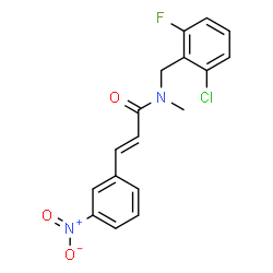 ChemSpider 2D Image | (2E)-N-(2-Chloro-6-fluorobenzyl)-N-methyl-3-(3-nitrophenyl)acrylamide | C17H14ClFN2O3