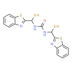 ChemSpider 2D Image | 1,3-Bis(2-benzothiazolemercaptomethyl)urea | C17H14N4OS4