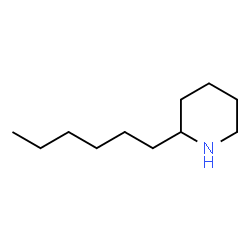 ChemSpider 2D Image | 2-Hexylpiperidine | C11H23N