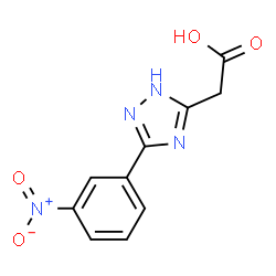 ChemSpider 2D Image | [3-(3-Nitrophenyl)-1H-1,2,4-triazol-5-yl]acetic acid | C10H8N4O4