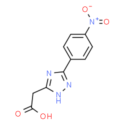 ChemSpider 2D Image | [3-(4-Nitrophenyl)-1H-1,2,4-triazol-5-yl]acetic acid | C10H8N4O4
