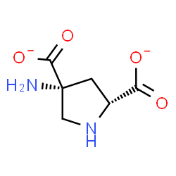 ChemSpider 2D Image | (2R,4R)-4-Amino-2,4-pyrrolidinedicarboxylate | C6H8N2O4