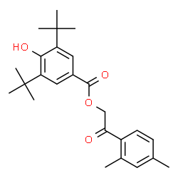 ChemSpider 2D Image | 2-(2,4-Dimethylphenyl)-2-oxoethyl 4-hydroxy-3,5-bis(2-methyl-2-propanyl)benzoate | C25H32O4