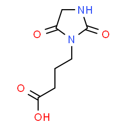 ChemSpider 2D Image | 4-(2,5-Dioxo-1-imidazolidinyl)butanoic acid | C7H10N2O4