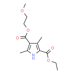 ChemSpider 2D Image | 2-Ethyl 4-(2-methoxyethyl) 3,5-dimethyl-1H-pyrrole-2,4-dicarboxylate | C13H19NO5