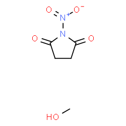 ChemSpider 2D Image | 1-Nitro-2,5-pyrrolidinedione - methanol (1:1) | C5H8N2O5
