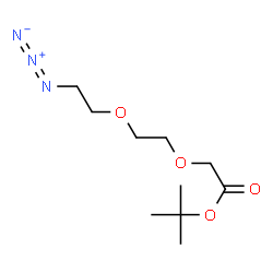 ChemSpider 2D Image | 2-Methyl-2-propanyl [2-(2-azidoethoxy)ethoxy]acetate | C10H19N3O4