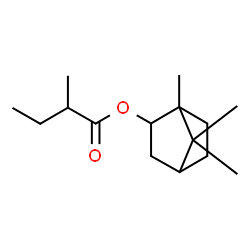 ChemSpider 2D Image | 1,7,7-Trimethylbicyclo[2.2.1]hept-2-yl 2-methylbutanoate | C15H26O2