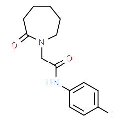 ChemSpider 2D Image | N-(4-Iodophenyl)-2-(2-oxo-1-azepanyl)acetamide | C14H17IN2O2