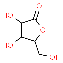 ChemSpider 2D Image | 3,4-Dihydroxy-5-(hydroxymethyl)dihydro-2(3H)-furanone | C5H8O5