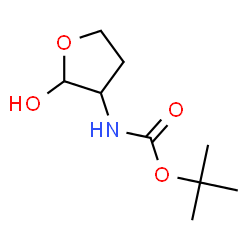 ChemSpider 2D Image | TERT-BUTYL N-(2-HYDROXYOXOLAN-3-YL)CARBAMATE | C9H17NO4