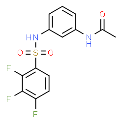 ChemSpider 2D Image | N-(3-{[(2,3,4-Trifluorophenyl)sulfonyl]amino}phenyl)acetamide | C14H11F3N2O3S