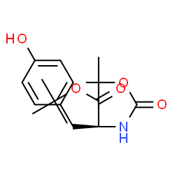 ChemSpider 2D Image | 2-Methyl-2-propanyl N-{[(2-methyl-2-propanyl)oxy]carbonyl}tyrosinate | C18H27NO5