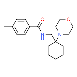 ChemSpider 2D Image | 4-Methyl-N-{[1-(4-morpholinyl)cyclohexyl]methyl}benzamide | C19H28N2O2