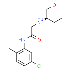 ChemSpider 2D Image | (2S)-N-{2-[(5-Chloro-2-methylphenyl)amino]-2-oxoethyl}-1-hydroxy-2-butanaminium | C13H20ClN2O2