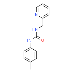ChemSpider 2D Image | 1-(4-Methylphenyl)-3-(2-pyridinylmethyl)urea | C14H15N3O
