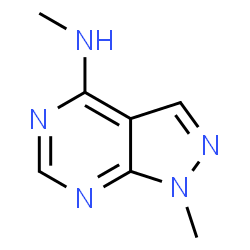 ChemSpider 2D Image | N,1-Dimethyl-1H-pyrazolo[3,4-d]pyrimidin-4-amine | C7H9N5