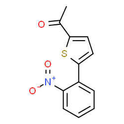 ChemSpider 2D Image | 1-[5-(2-Nitrophenyl)-2-thienyl]ethanone | C12H9NO3S