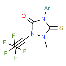 ChemSpider 2D Image | [1-methyl-3-oxo-2-(2,2,2,2,2-pentafluoroethynyl)-5-thioxo-1,2,4-triazolidin-4-yl]argon | C5H3ArF5N3OS