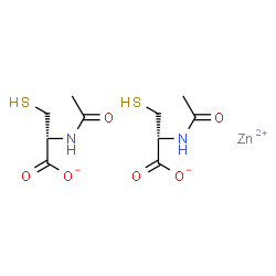 ChemSpider 2D Image | ACETYLCYSTEINE ZINC | C10H16N2O6S2Zn
