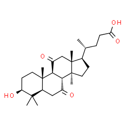 ChemSpider 2D Image | (3beta,5alpha)-3-Hydroxy-4,4,14-trimethyl-7,11-dioxocholan-24-oic acid | C27H42O5