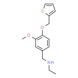 ChemSpider 2D Image | N-[3-Methoxy-4-(2-thienylmethoxy)benzyl]ethanamine | C15H19NO2S
