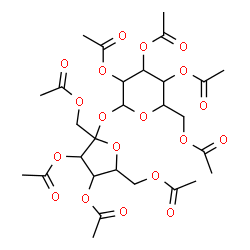 ChemSpider 2D Image | 1,3,4,6-Tetra-O-acetylhex-2-ulofuranosyl 2,3,4,6-tetra-O-acetylhexopyranoside | C28H38O19