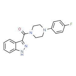 ChemSpider 2D Image | [4-(4-Fluorophenyl)-1-piperazinyl](1H-indazol-3-yl)methanone | C18H17FN4O