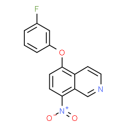 ChemSpider 2D Image | 5-(3-Fluorophenoxy)-8-nitroisoquinoline | C15H9FN2O3