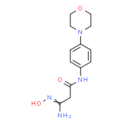 ChemSpider 2D Image | 3-Amino-3-(hydroxyimino)-N-[4-(4-morpholinyl)phenyl]propanamide | C13H18N4O3