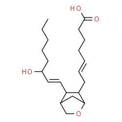 ChemSpider 2D Image | (5E)-7-{5-[(1E)-3-Hydroxy-1-octen-1-yl]-2-oxabicyclo[2.2.1]hept-6-yl}-5-heptenoic acid | C21H34O4