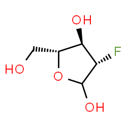 ChemSpider 2D Image | 2-Deoxy-2-fluoro-D-arabinofuranose | C5H9FO4