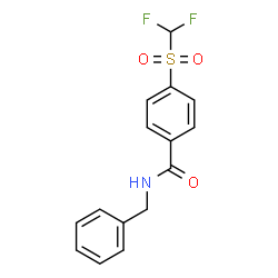 ChemSpider 2D Image | N-Benzyl-4-[(difluoromethyl)sulfonyl]benzamide | C15H13F2NO3S
