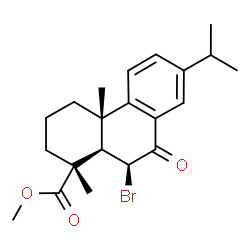 ChemSpider 2D Image | Methyl (6beta)-6-bromo-7-oxoabieta-8,11,13-trien-18-oate | C21H27BrO3