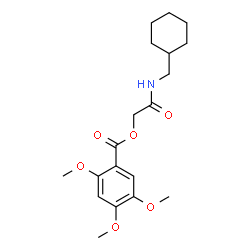 ChemSpider 2D Image | 2-[(Cyclohexylmethyl)amino]-2-oxoethyl 2,4,5-trimethoxybenzoate | C19H27NO6