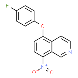 ChemSpider 2D Image | 5-(4-Fluorophenoxy)-8-nitroisoquinoline | C15H9FN2O3