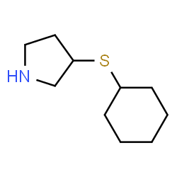 ChemSpider 2D Image | 3-(Cyclohexylsulfanyl)pyrrolidine | C10H19NS