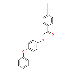 ChemSpider 2D Image | 1-[4-(2-Methyl-2-propanyl)phenyl]-2-(4-phenoxyphenoxy)ethanone | C24H24O3