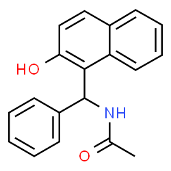 ChemSpider 2D Image | N-[(2-Hydroxy-1-naphthyl)(phenyl)methyl]acetamide | C19H17NO2