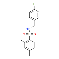ChemSpider 2D Image | N-(4-Fluorobenzyl)-2,4-dimethylbenzenesulfonamide | C15H16FNO2S