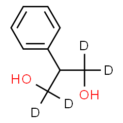 ChemSpider 2D Image | 2-Phenyl-1,3-(1,1,3,3-~2~H_4_)propanediol | C9H8D4O2